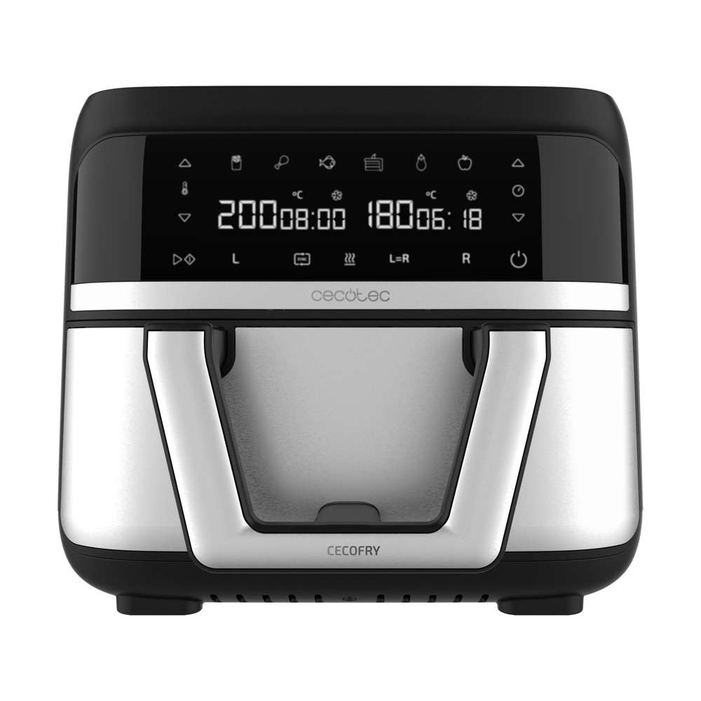 Cecotec Cecotec Friteuse à Air sans Huile - 9L Séparable en 2 - Air Fryer Cecofry Dual 9000, 2850W, Diététique et Digitale