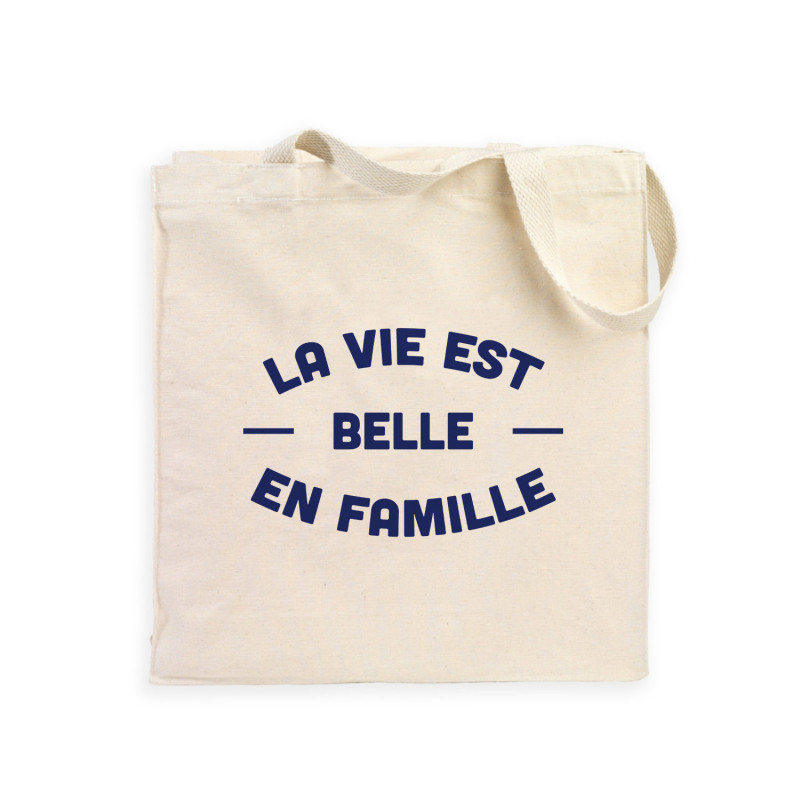 Ma Petite Tribu Ma Petite Tribu - Totebag LA VIE EST BELLE EN FAMILLE 2 FACE