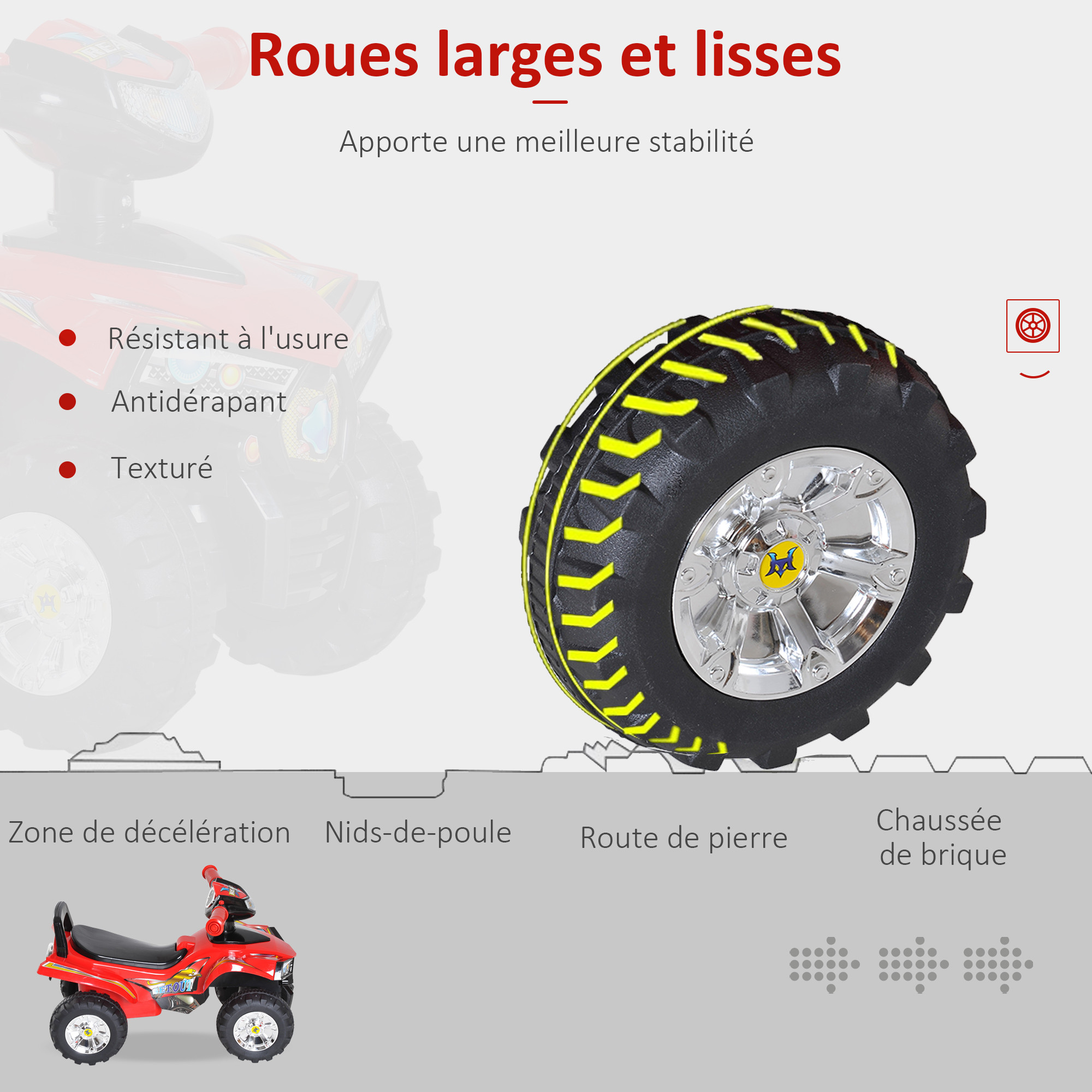 HOMCOM Porteur enfants voiture 12-36 mois multi-équipée avec ombrelle HOMCOM Porteur enfants voiture 12-36 mois multi-équipée avec ombrelle