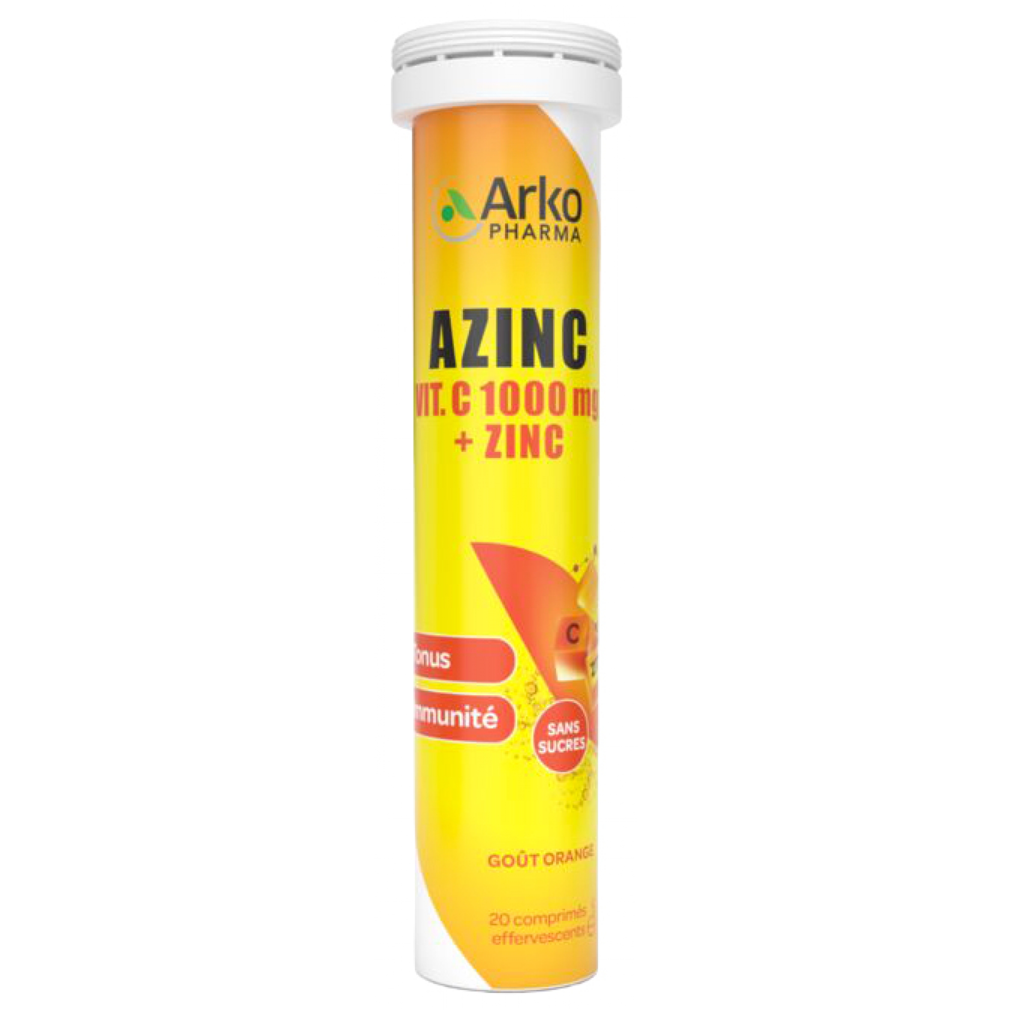 Arkopharma Arkopharma Azinc Vitamine C 1000 mg + Zinc 20 Comprimés Effervescents