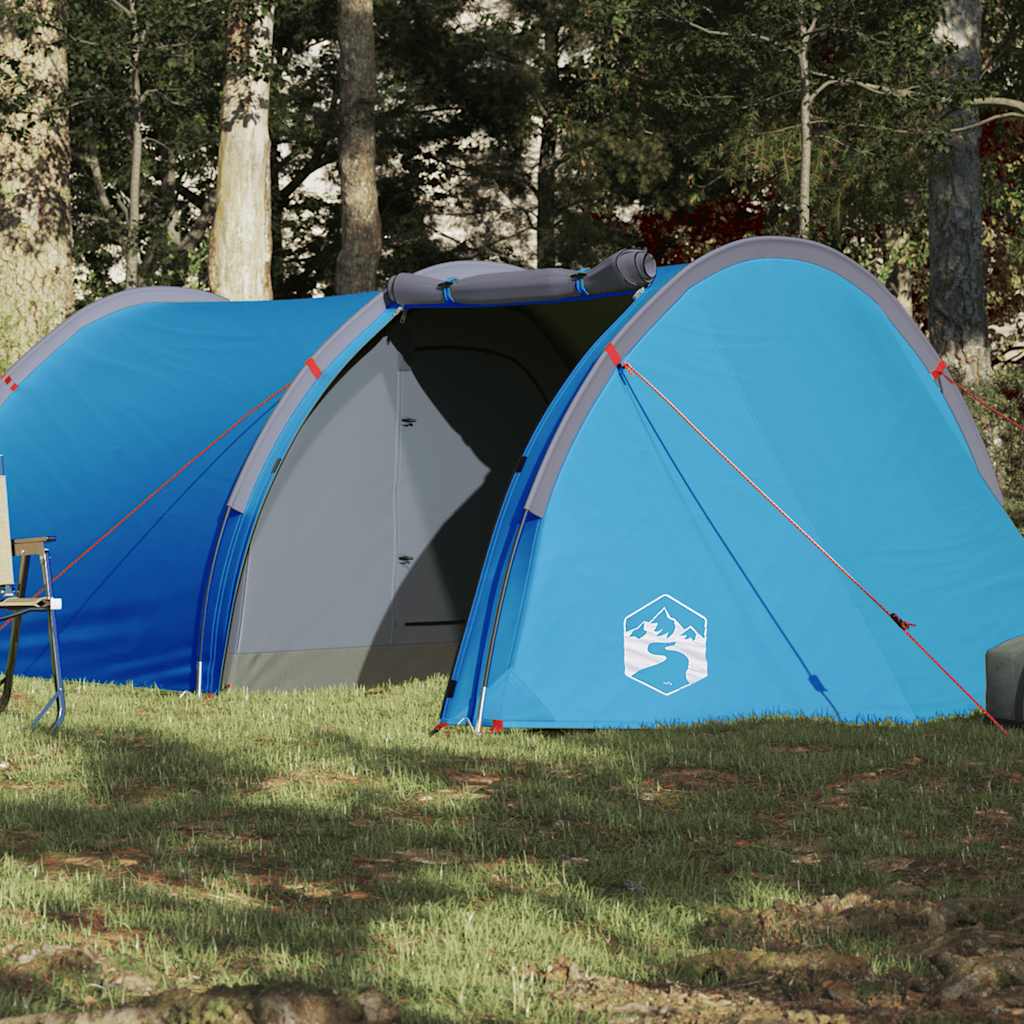 Vidaxl vidaXL Tente de camping tunnel 4 personnes bleu imperméable