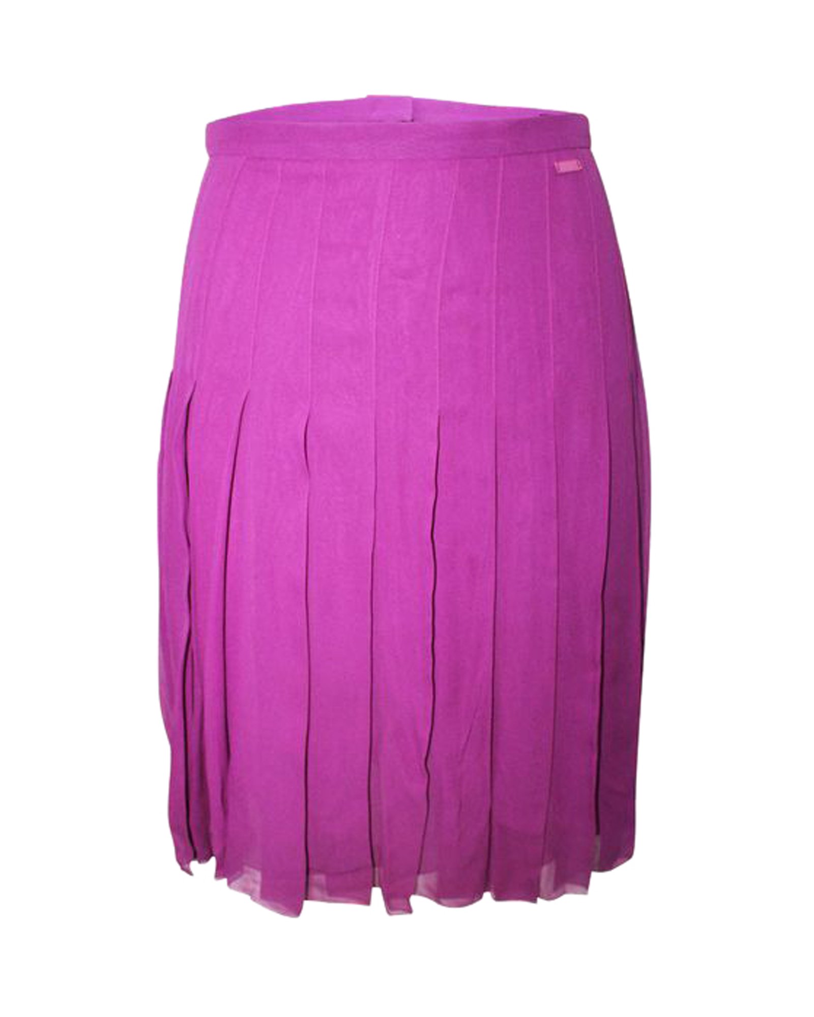 Chanel jupe en soie plissée fuchsia vintage printemps 2001