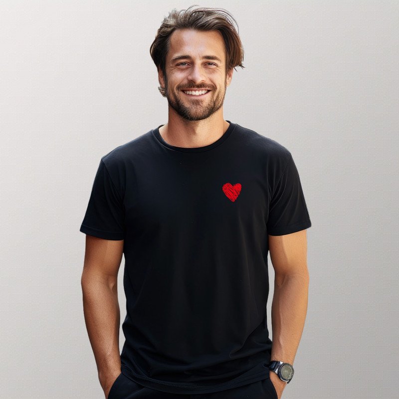 Wooop - T-shirt Homme - LITTLE HEART - 9038