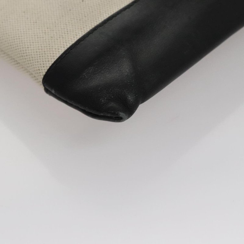 Balenciaga Estuche de cremallera marino de lona y cuero XL