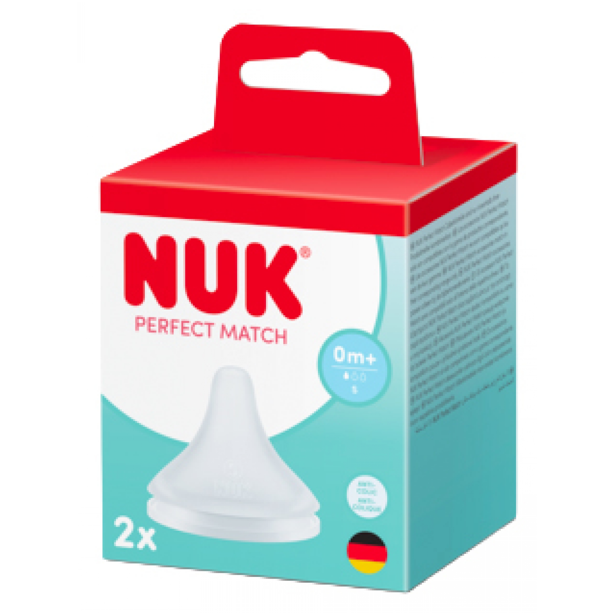 Nuk NUK Perfect Match 2 Tétines Silicone Perçage M Anti Colique Dès la Naissance