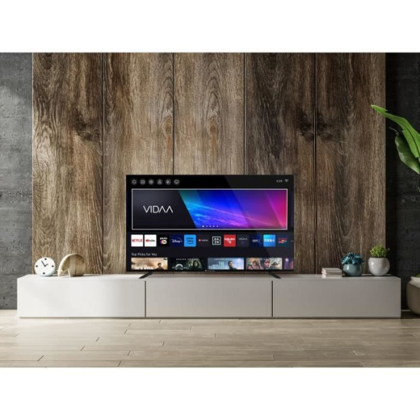 Téléviseur LED Continental Edison 55" (139 Cm) UHD 4K Smart Vidaa - 3x HDMI, 2x USB, Résolution 3840x2160 - 8