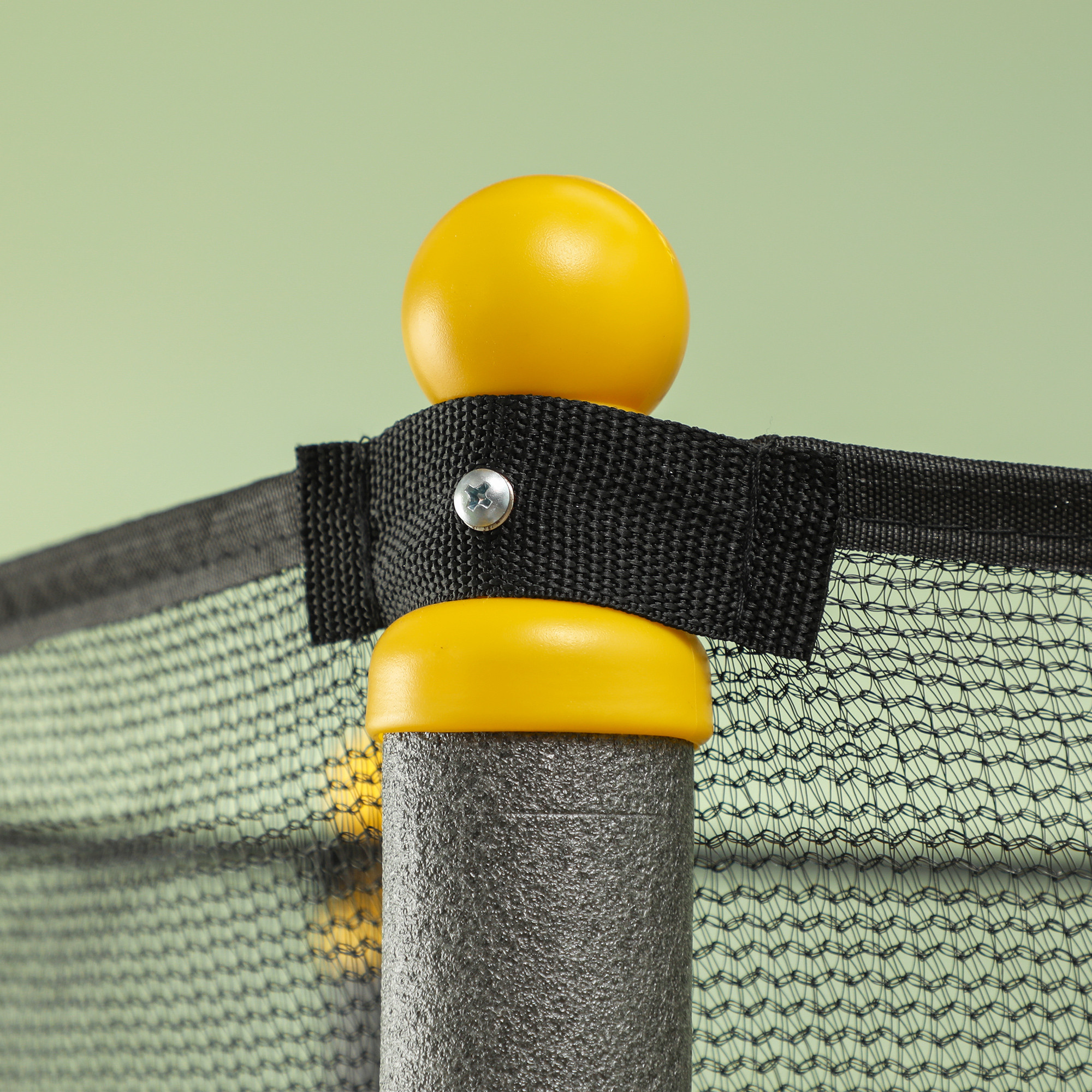 Trampoline Enfant Ø1,63m Avec Filet De Sécurité - 50kg Max - 3-10 Ans - 30 élastiques Bungee - Noir