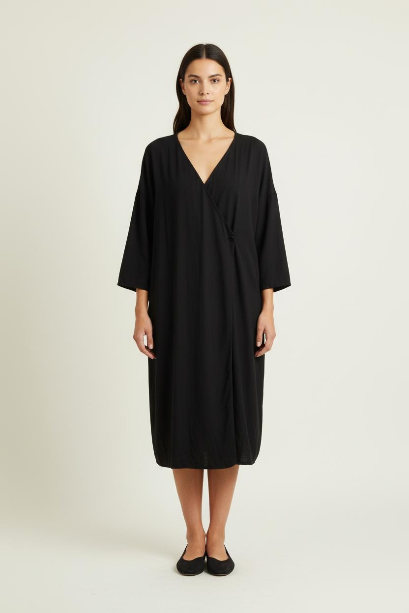 Robe Noire One Step Taille 40 - Polyester/viscose/élasthanne, Longueur Genou, Occasion Très Bon état