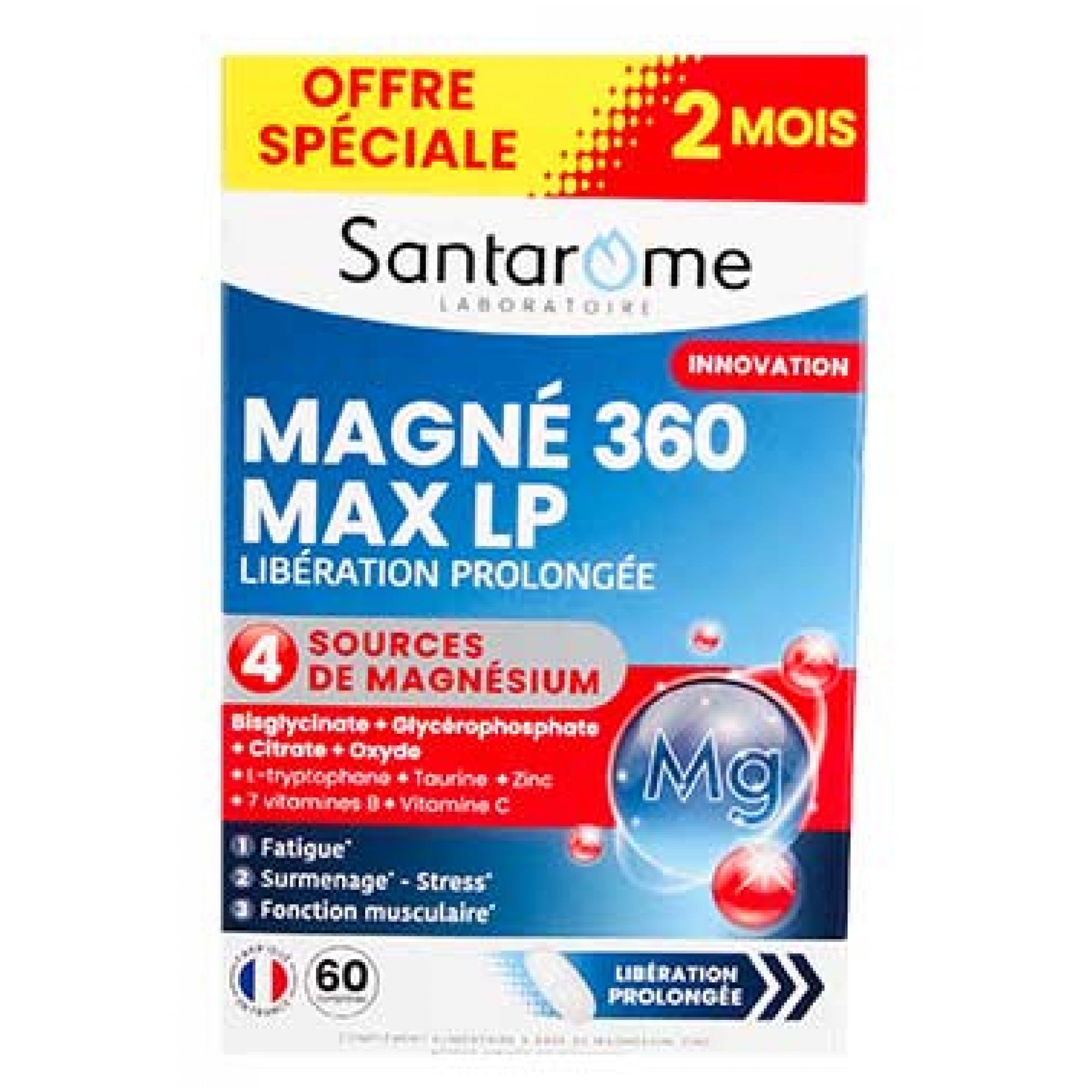 Santarome Bio Santarome Magné 360 Max Libération Prolongée 60 Comprimés