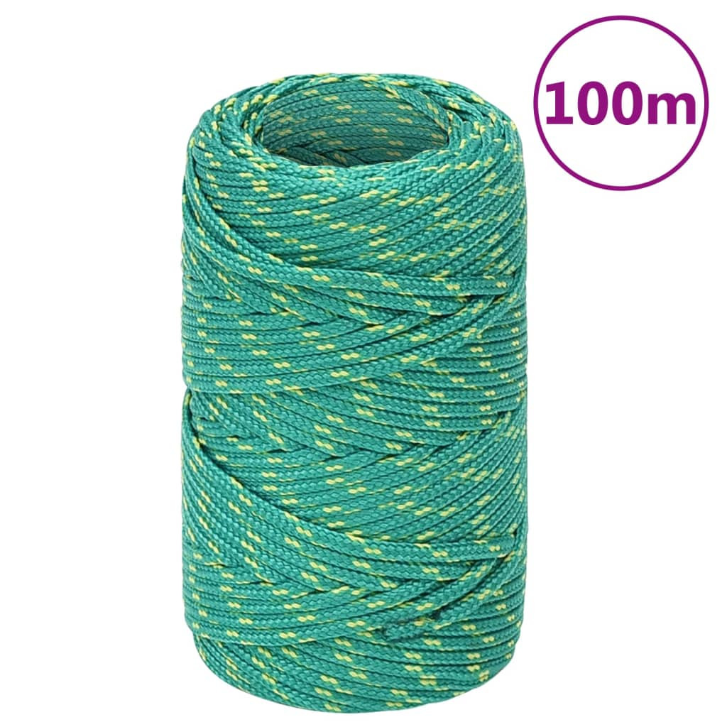 Corde De Bateau Polypropylène Verte 20 Mm 25 M - Corde Amarrage Levage Ancrage Robuste