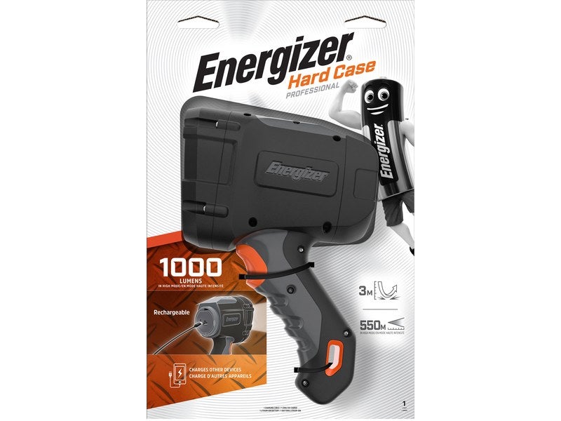 Energizer Projecteur rechargeable 550 lm 450 m ip43 Hardcase noir ENERGIZER