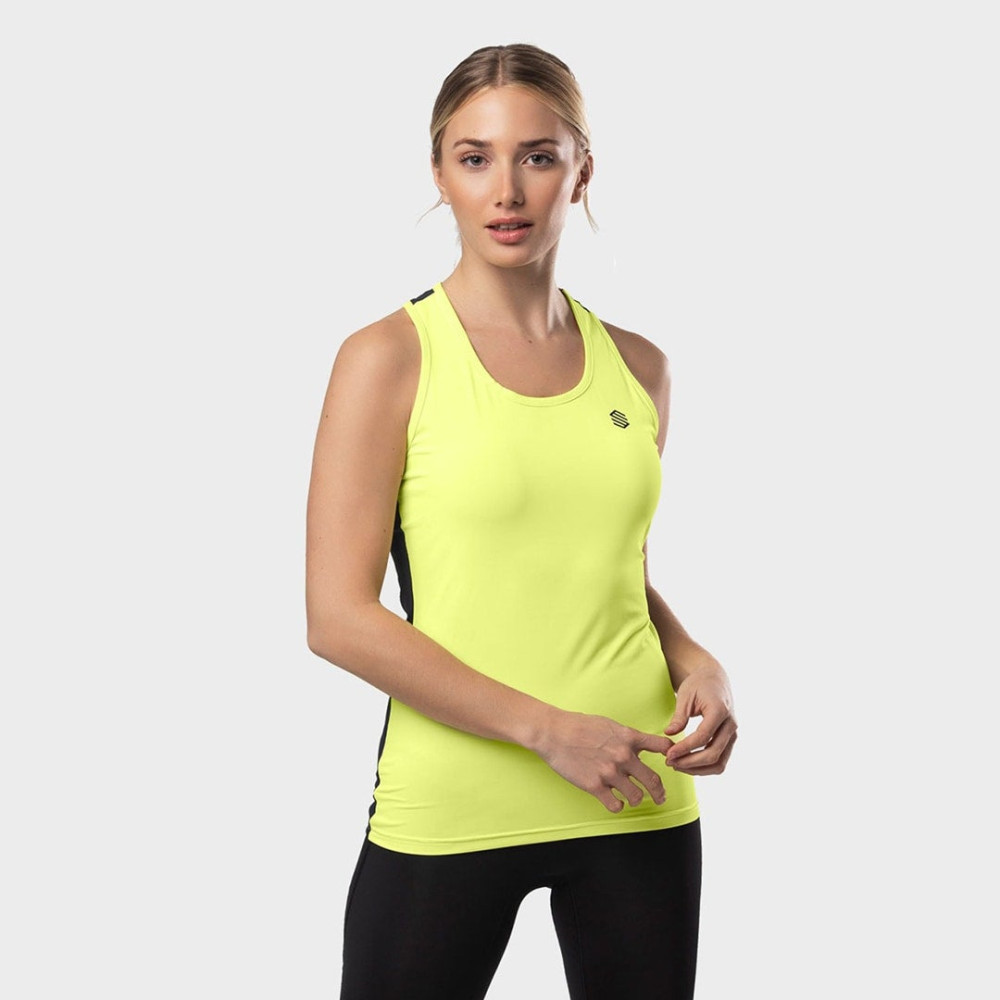 Débardeur De Sport Femme Extreme Sports Sister - Jaune - Coupe Classique, Léger - Pour Fitness, Gym, Entraînement