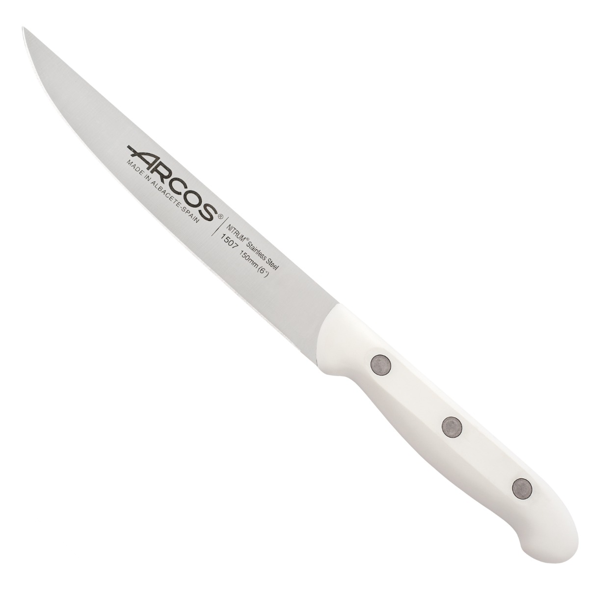Arcos Arcos Artika - Couteau Cuisine - Acier Inoxydable Nitrum 150 mm - Manche Polypropylène Blanc