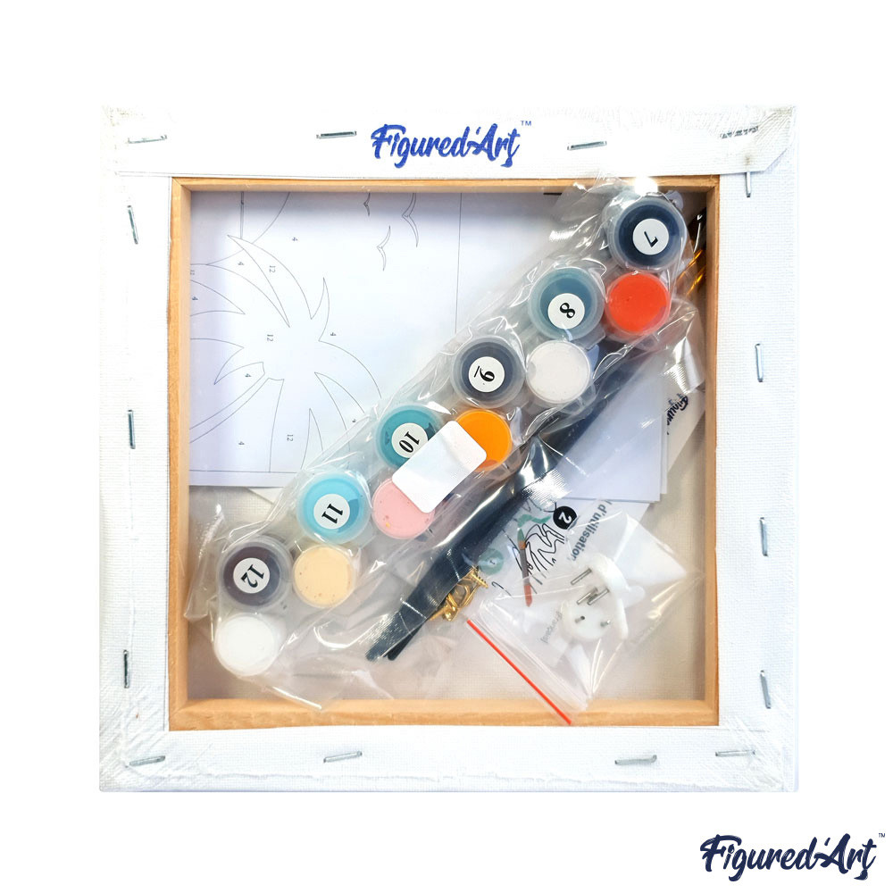 Peinture Par Numéros Kit YEESAM ART DIY Peinture Numéro Adulte Enfant, Mouette & Café 40x50cm Loisir Créatif Cadeau Noël