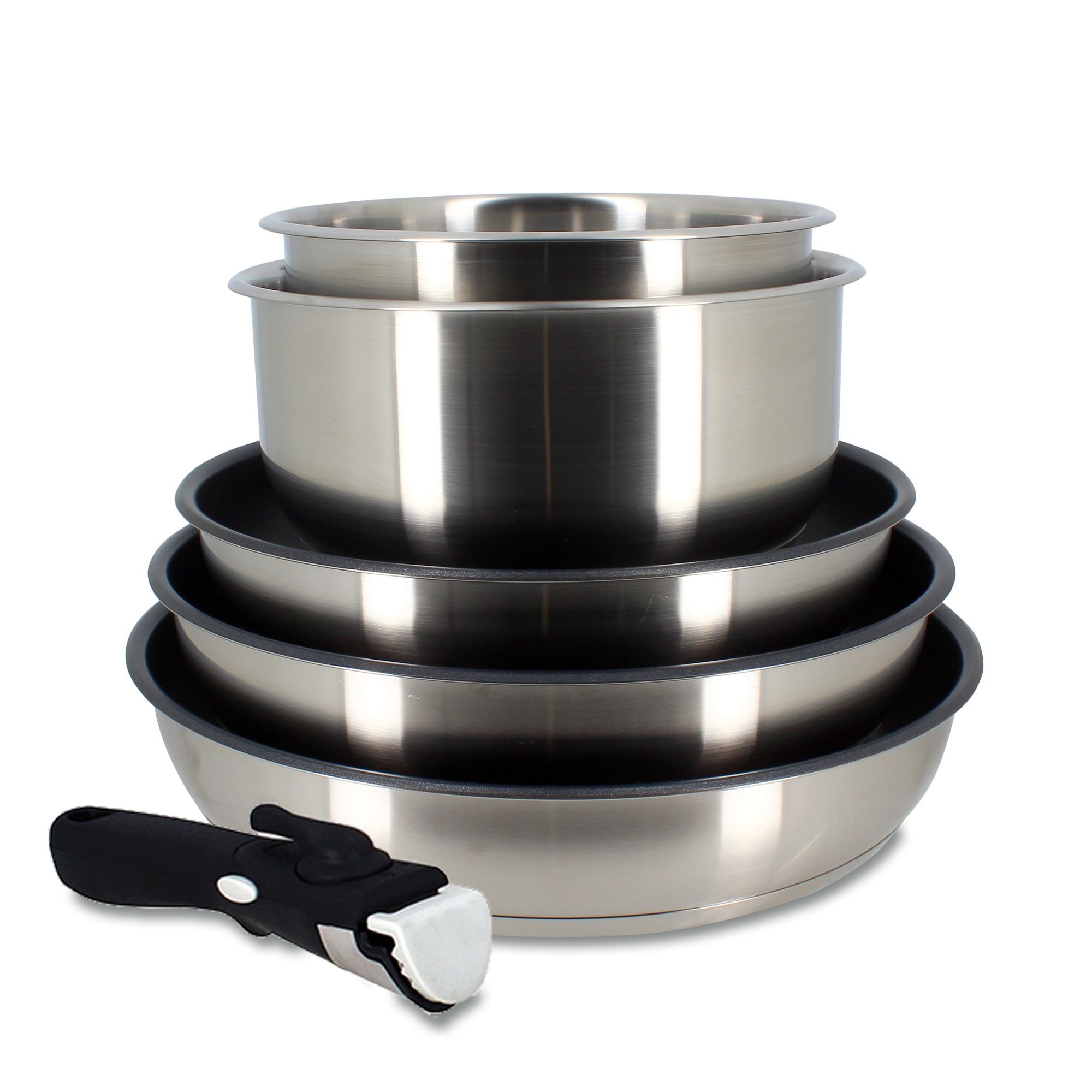 Menastyl Batterie de cuisine 6 pièces en inox - tous feux IRIS