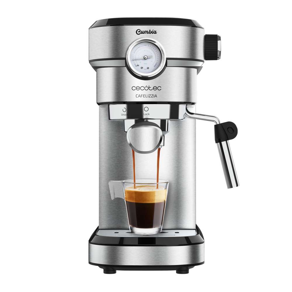 Cecotec Cecotec Machine à café Express Cafelizzia 790 Steel Pro. Acier Inox, Système Thermoblock, 20Bars