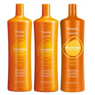 FANOLA Kit Wonder Nourishing Shampoo1000ml + Conditioner 1000ml + Mask 1000ml