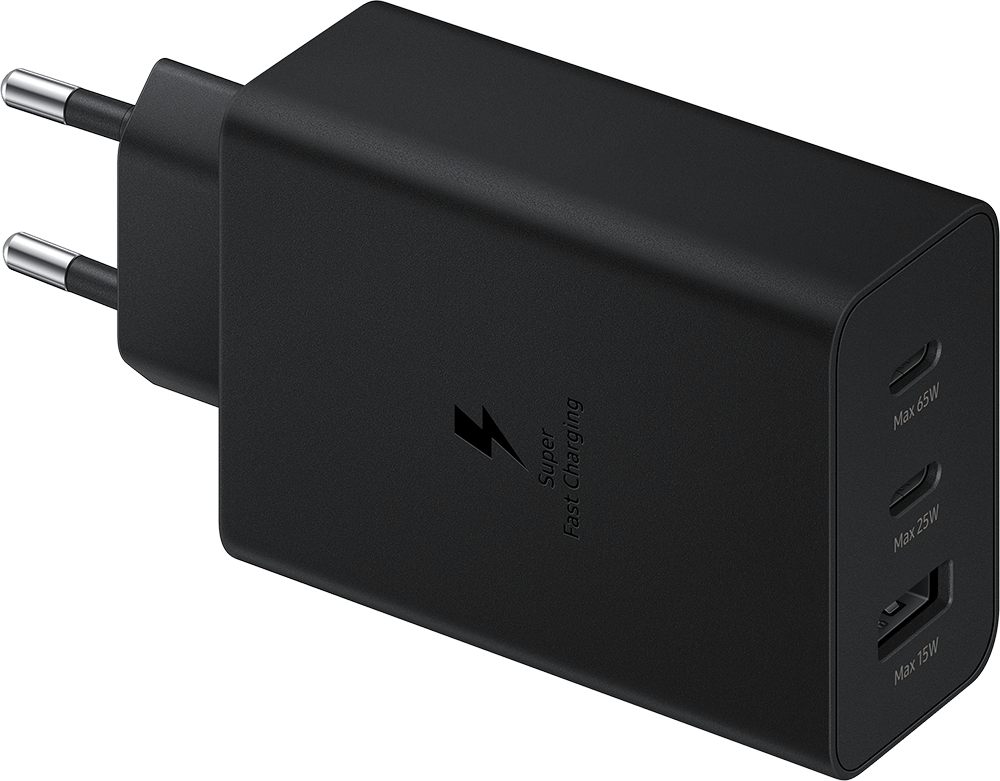 Samsung Chargeur USB A + 2 USB C 65W (35W+25W+5W) Power Delivery Noir Samsung
