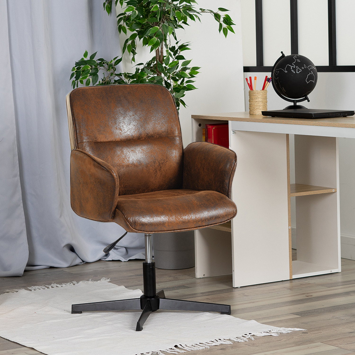 Chaise De Bureau En Cuir Ergonomique DoChair - Bascule 140°, Repose-pieds, Appui-tête, Pivotante