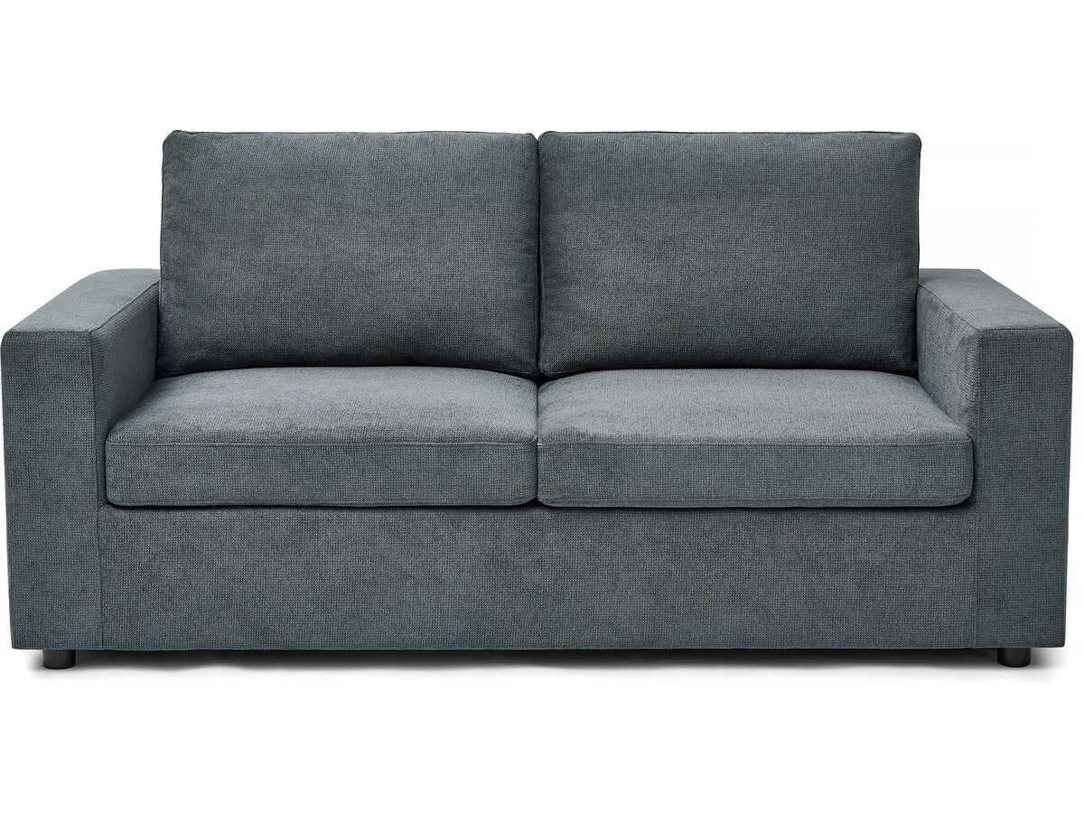 Canapé Convertible 3 Places Laurie - Tissu Texturé Beige, Couchage 140cm, Mécanisme Express, 202x107x85cm - 4