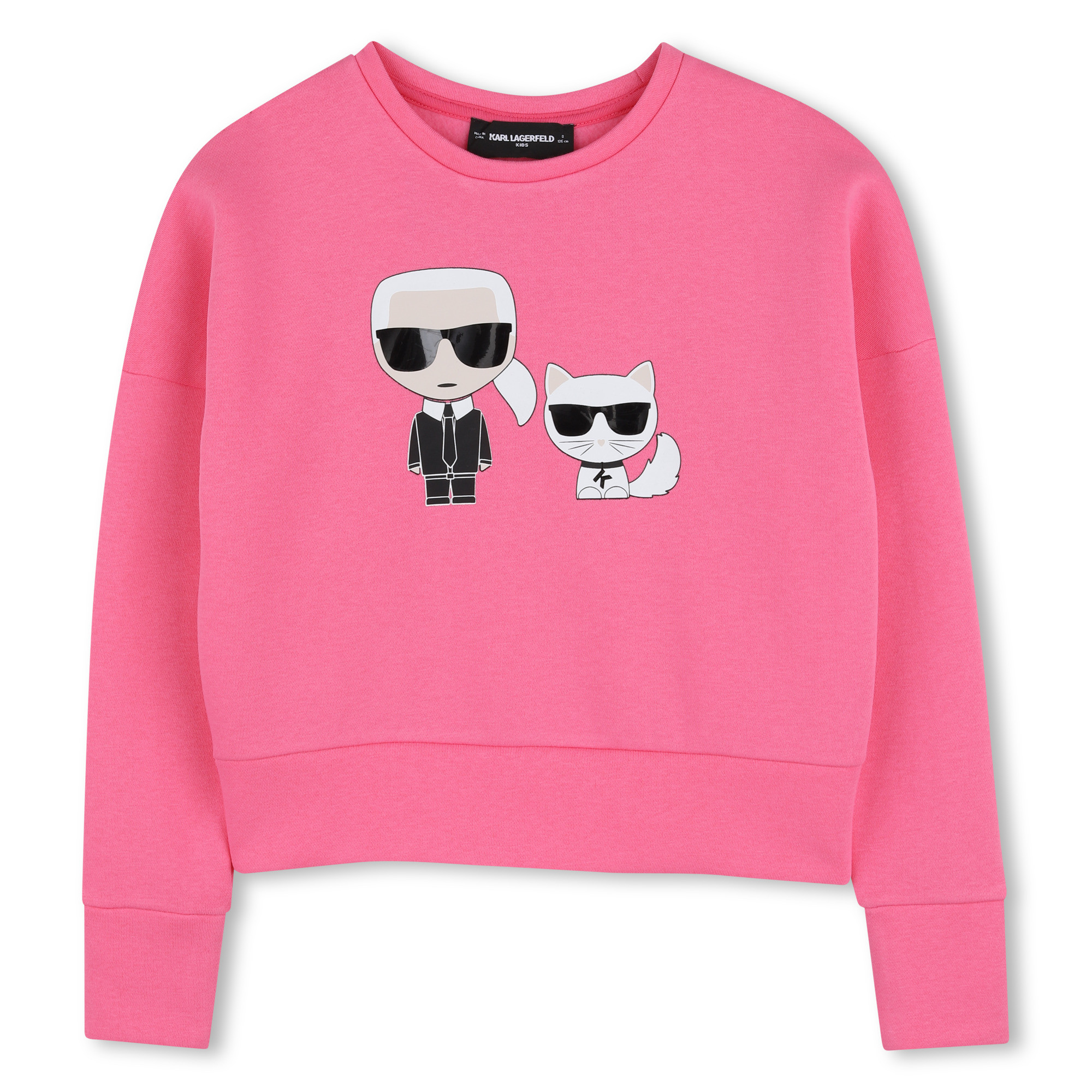 Sweat-shirt Karl Lagerfeld Choupette - Rose - Taille XS/34 - Neuf Sans étiquettes (origine 160€) - Coton, Portugal