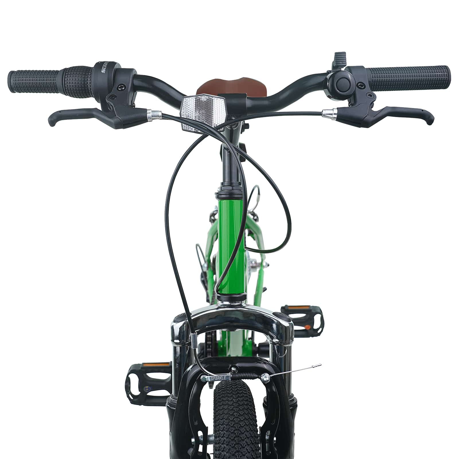 VidaXL Vélo Enfant 24 Pouces – 6 Vitesses, Cadre Acier, Freins Performants, Guidon Réglable, Pour 8-12 Ans – Vert Aventure