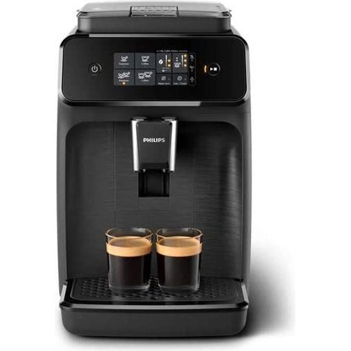 Philips Machine a cafe expresso a cafe grains PHILIPS EP1200 - Noir Mat - Avec broyeur - 2 boissons - Ecran tactile - AquaClean