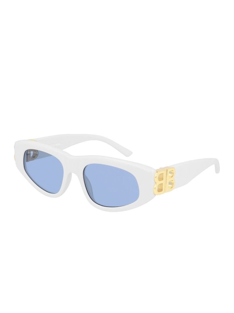 Balenciaga Gafas de sol blancas y azul claro