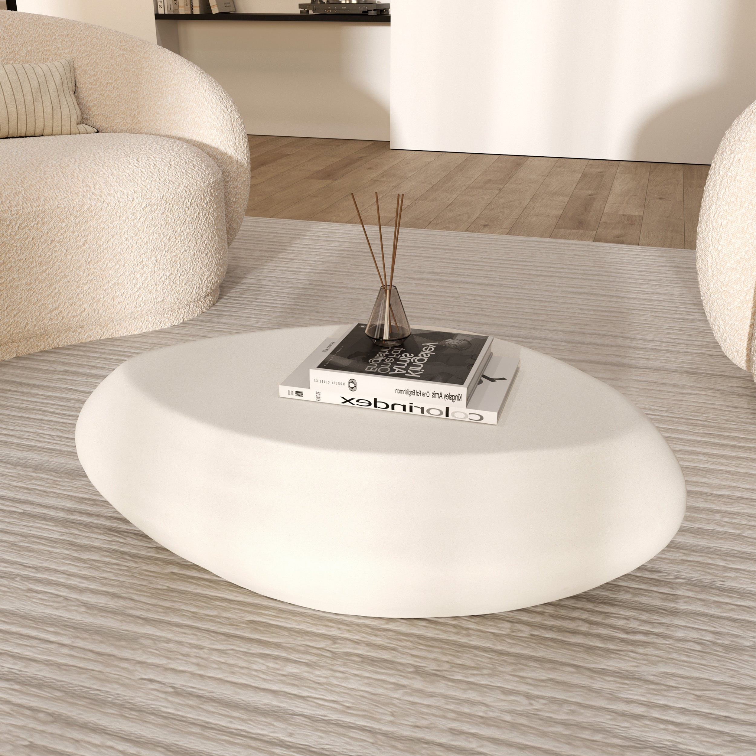 Guyii Table Basse Ovale, mobilier de Salon Moderne, Table Basse Blanche, Facile à Assembler à partir de 359,00 € (juin 2026