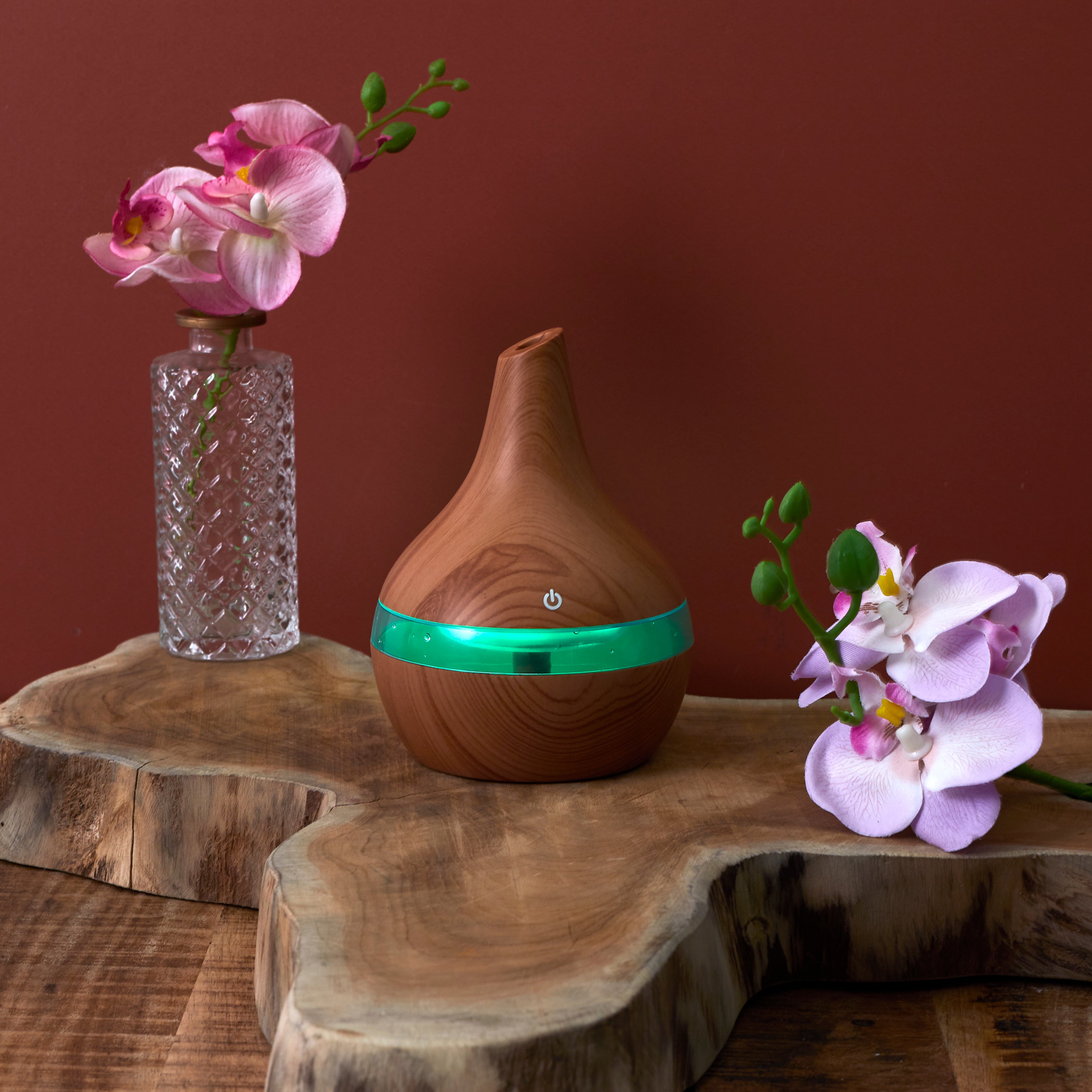 Home Deco Factory Diffuseur - HOME DECO FACTORY - Huiles Essentielles - LED - Marron
