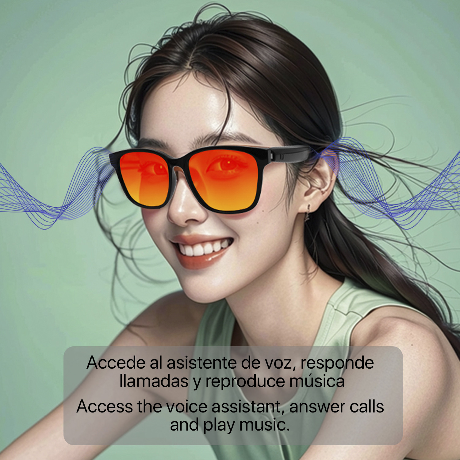 Lunettes Bluetooth Intelligentes Ouvertes – Audio HD, Appels Clairs, Contrôle Tactile, Charge Magnétique, Style Soleil Blanc