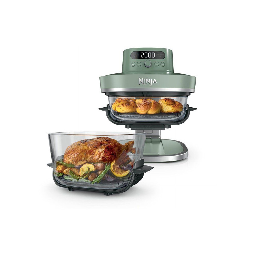 Ninja Ninja CRISPi Pro friteuse à air chaud en verre 5 en 1 AS090EUGN, 5 modes, double cuves 5,7 L + 2,3 L, 2100 W