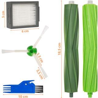 Pack accesorios para iRobot Roomba j7+/j7/i8+/i8/i7+/i7/i6+/i6/i5+/i5/i4+/i4/i3+/i3/E5/E6/E7 Filtros/cepillos laterales/rodillos extractores