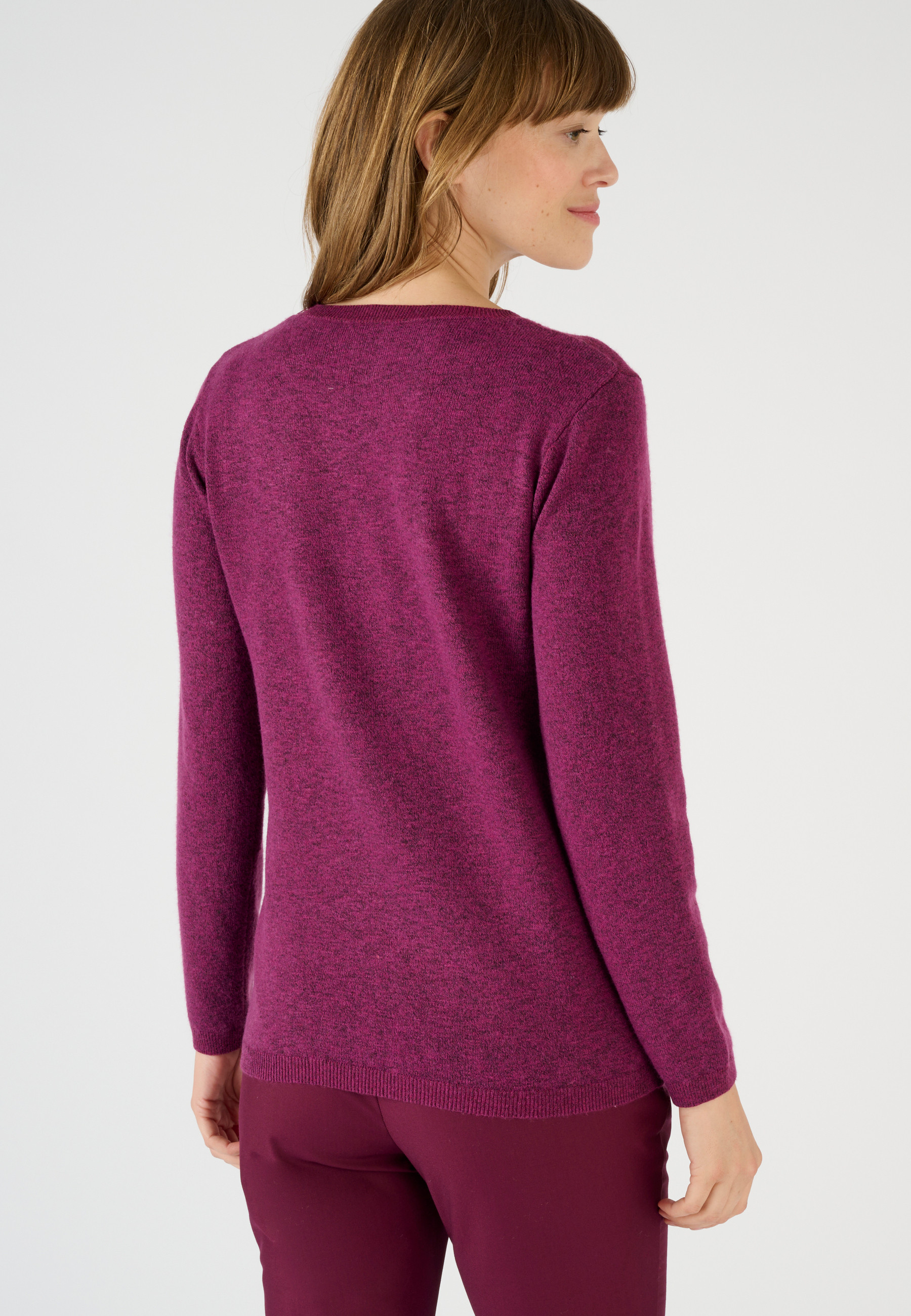 Pull Col V Violet Damart Femme - 2648868-violet