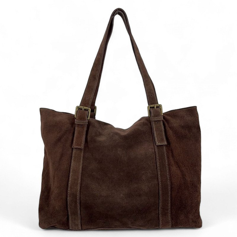 Sac cabas en cuir nubuck TOKYO Marron foncé