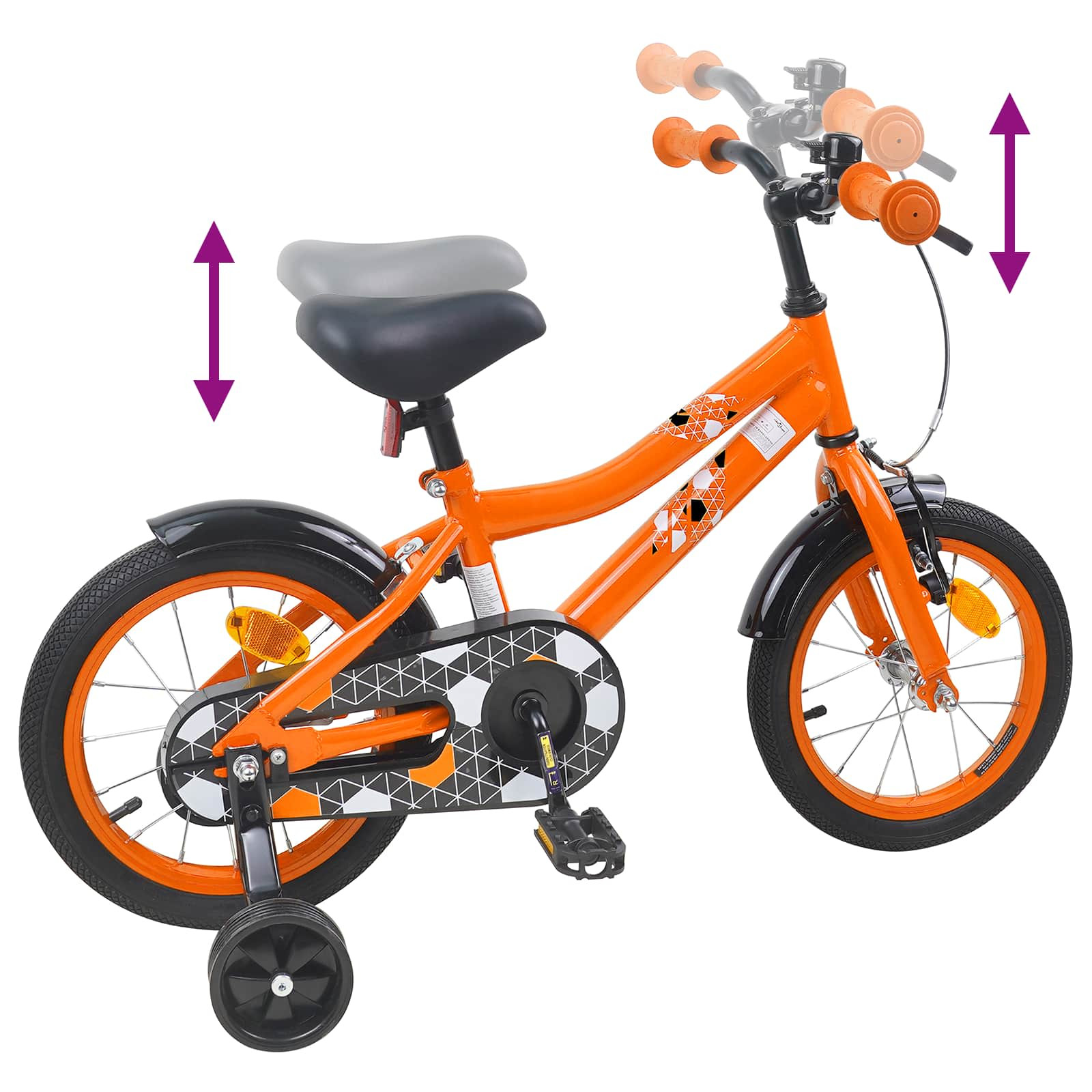 VidaXL Vélo Enfants 20 Pouces - Cadre Acier, Freins Classiques, Selle Ajustable, Monovitesse, Pour 6-11 Ans, Parfait Pour Balades