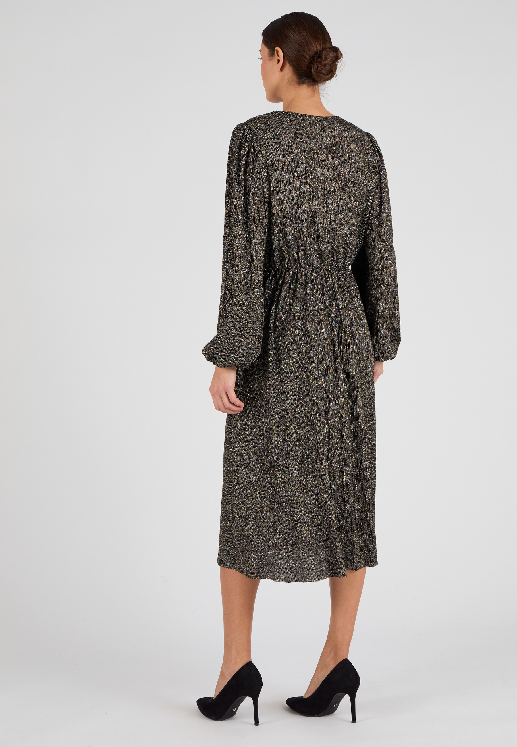 Damart Robe lamée effet cache-coeur Jaune Femme DAMART