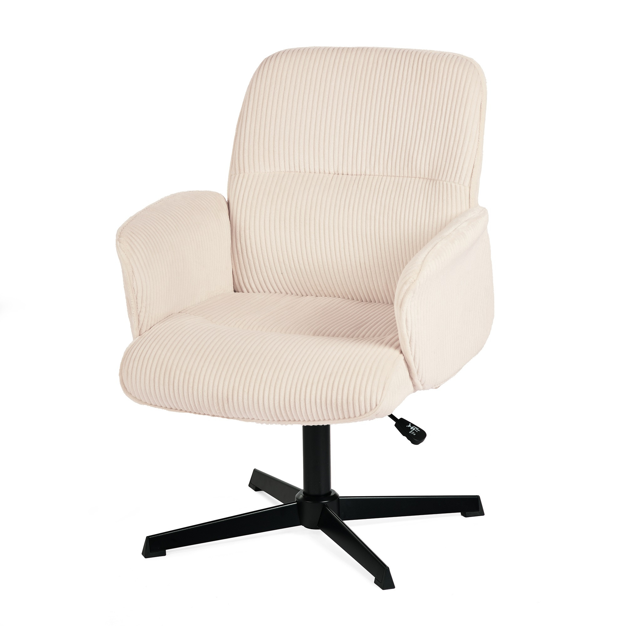 Fauteuil salon fonction d'inclinaison pivotant sur 360° avec dossier en tissu chenille beige Fauteuil salon fonction d'inclinaison pivotant sur 360° avec dossier en tissu chenille beige