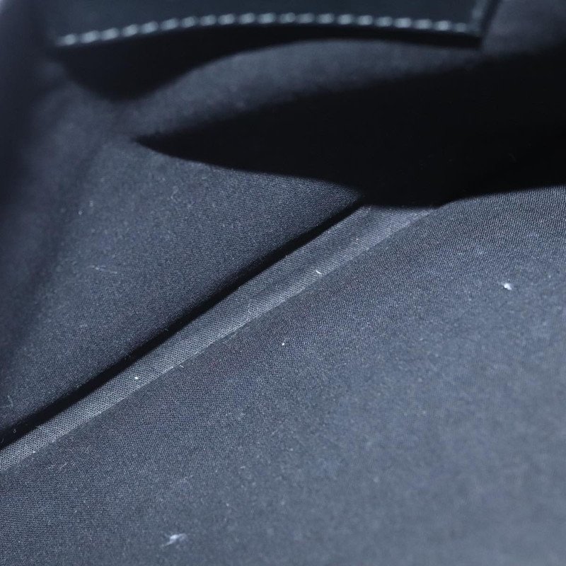Balenciaga Estuche de cremallera marino de lona y cuero XL