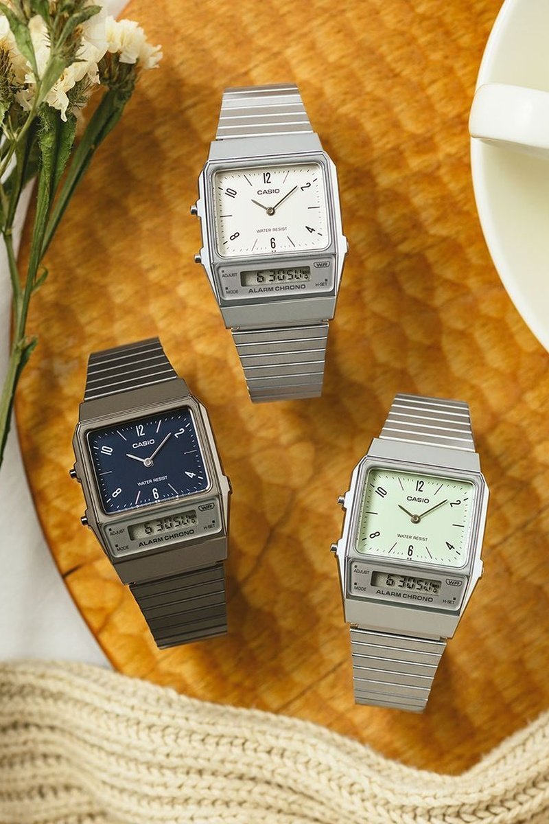 Reloj de cuarzo de acero inoxidable - Cronómetro - Plateado