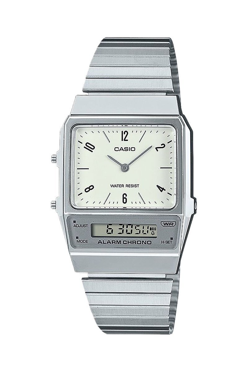 Reloj de cuarzo de acero inoxidable - Cronómetro - Plateado